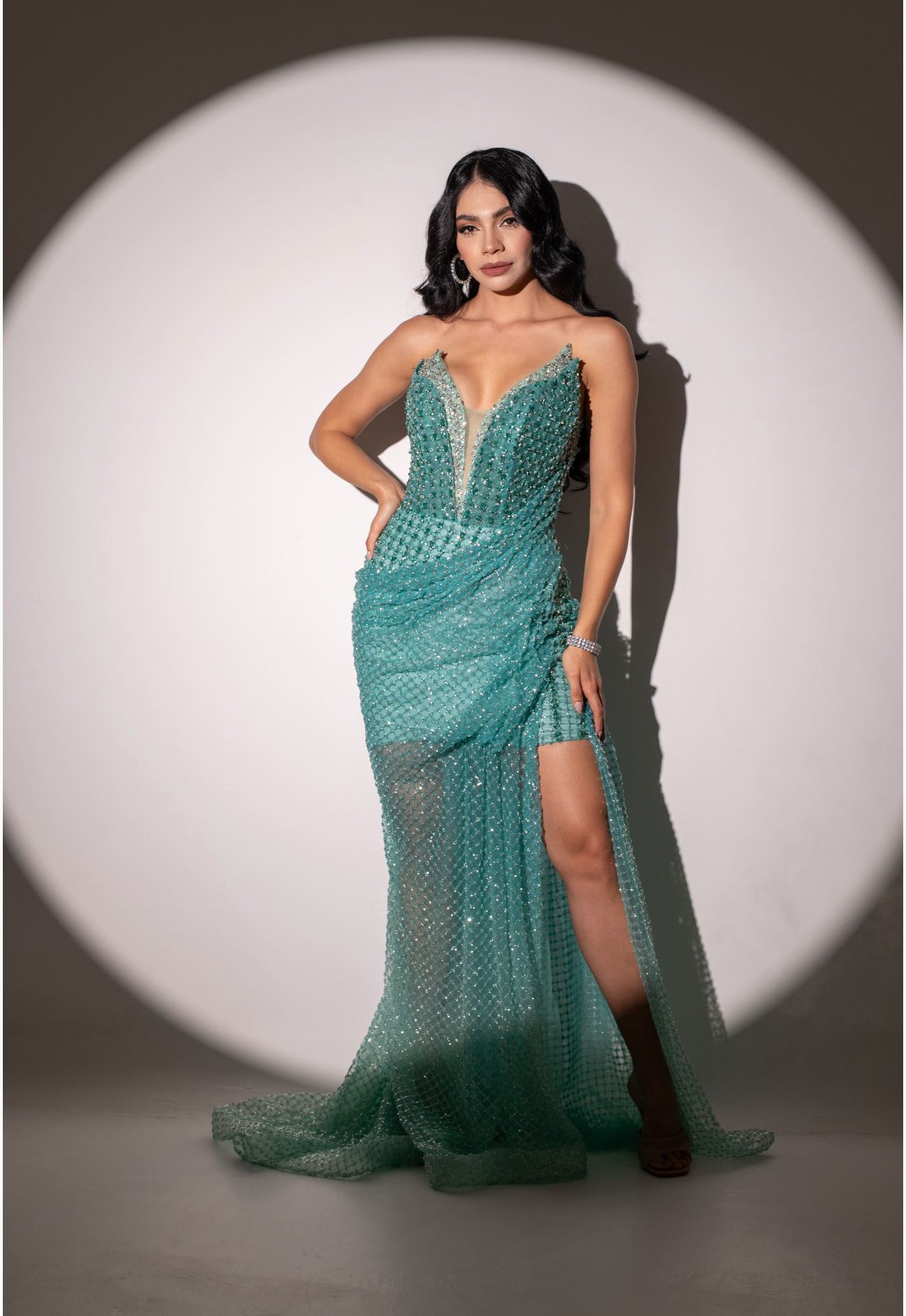 TURQUOISE ROYALTY DRESS