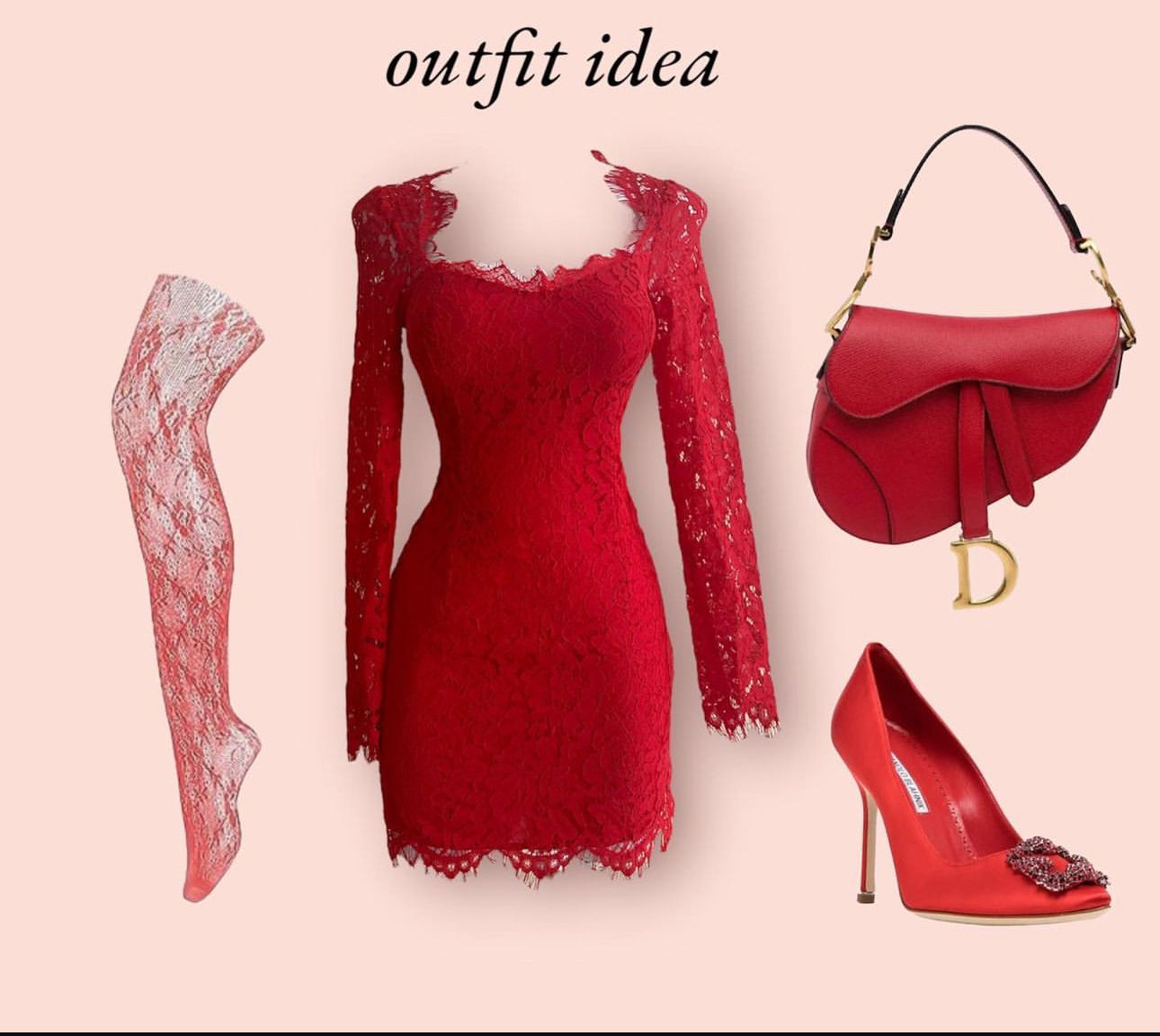 RED LACE DRESS
