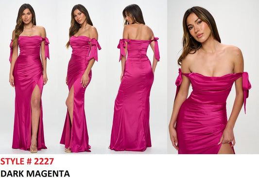 BOW MAGENTA DRESS